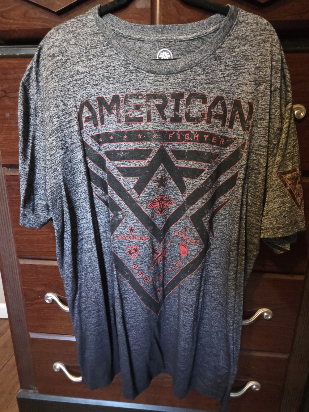American Fighter Men's Heather Gray Graphic T-Shirt sz-3xl